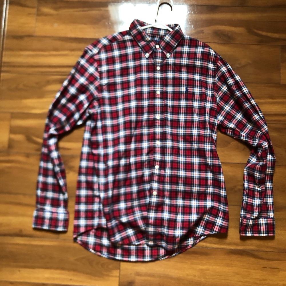 Men’s Ralph Lauren classic fit plaid button down shirt